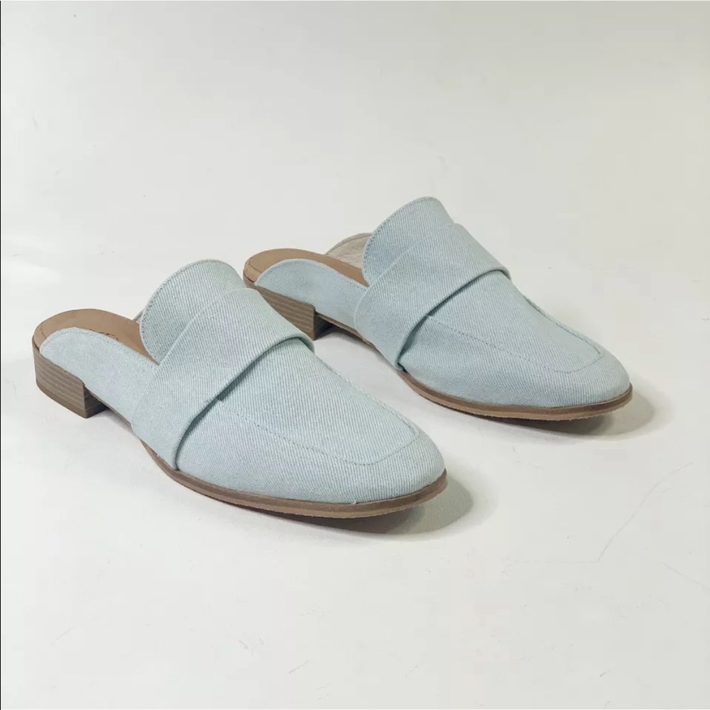 Free People Light Blue Loafers